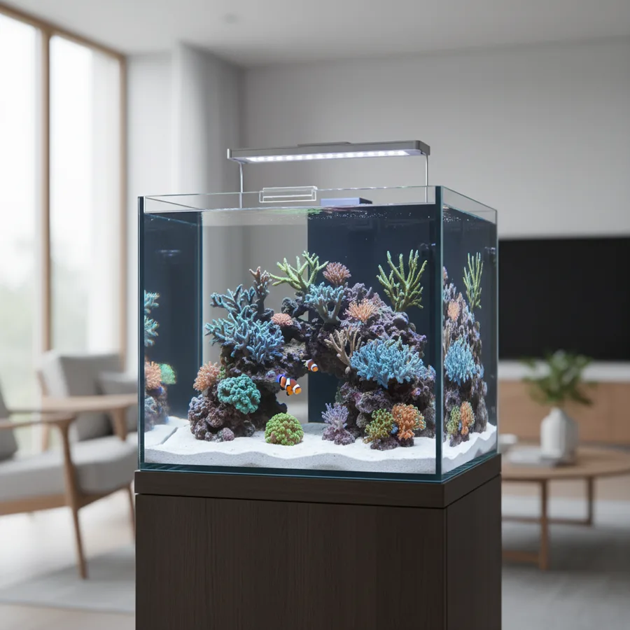 High tech nano-rev – ett 60×50×50 cm saltvattensakvarium med koraller
